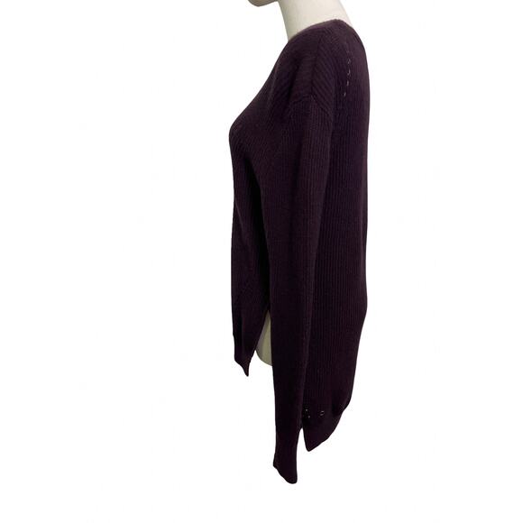 Lululemon Merino Wool Sweater Purple Size 8 Thumbhole Knit Pullover - Picture 4 of 9